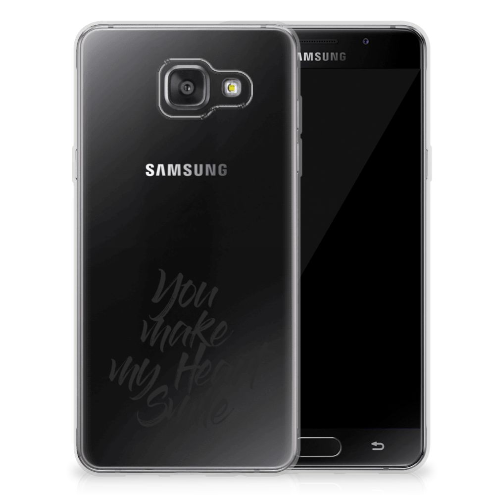 Samsung Galaxy A3 2016 Siliconen hoesje met naam Heart Smile