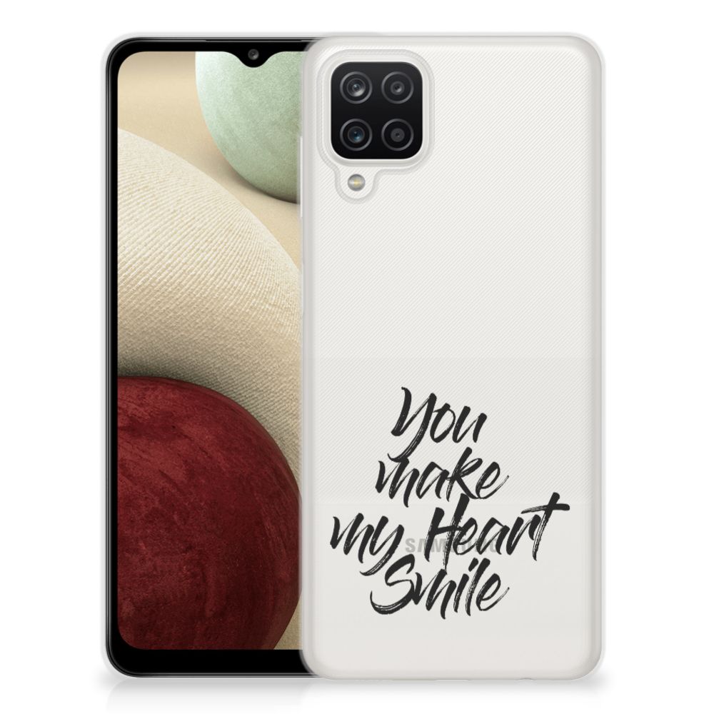 Samsung Galaxy A12 Siliconen hoesje met naam Heart Smile