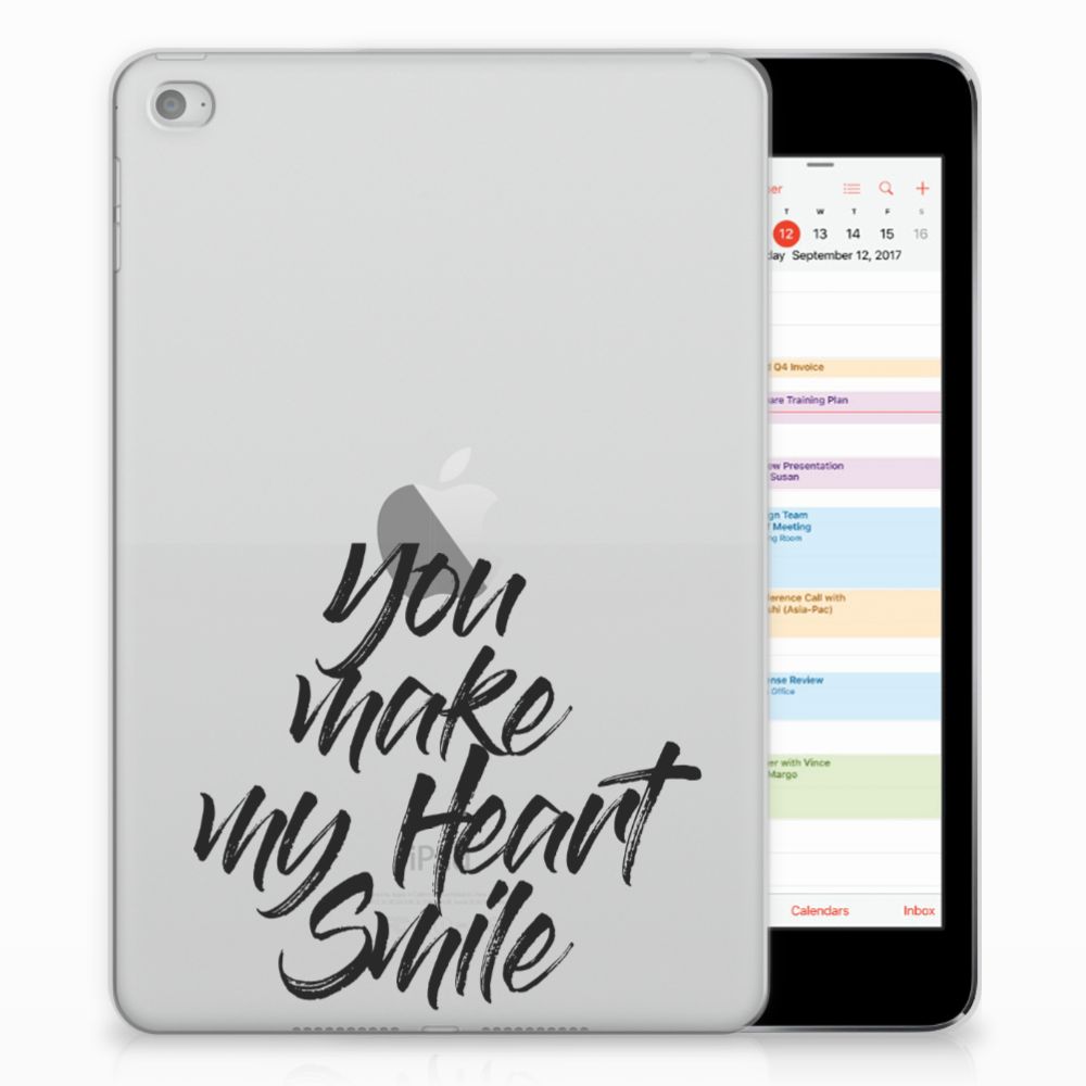 Apple iPad Mini 4 | Mini 5 (2019) Back cover met naam Heart Smile