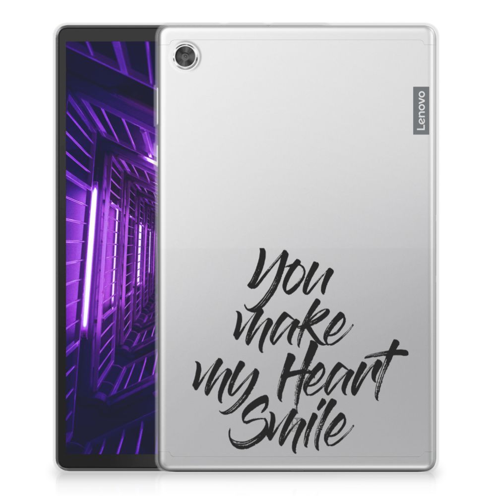 Lenovo Tab M10 Plus Back cover met naam Heart Smile