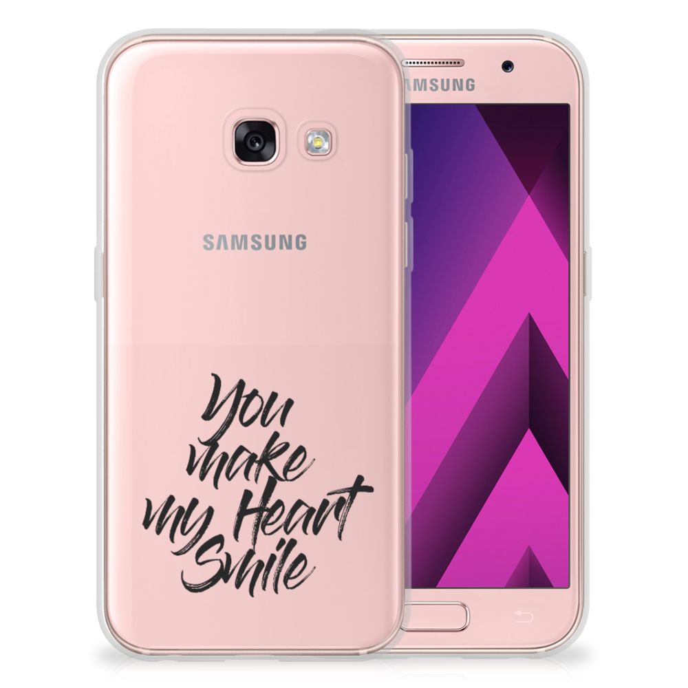 Samsung Galaxy A3 2017 Siliconen hoesje met naam Heart Smile