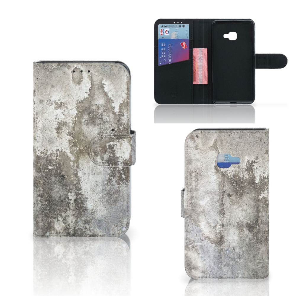 Samsung Galaxy Xcover 4 | Xcover 4s Bookcase Beton Print