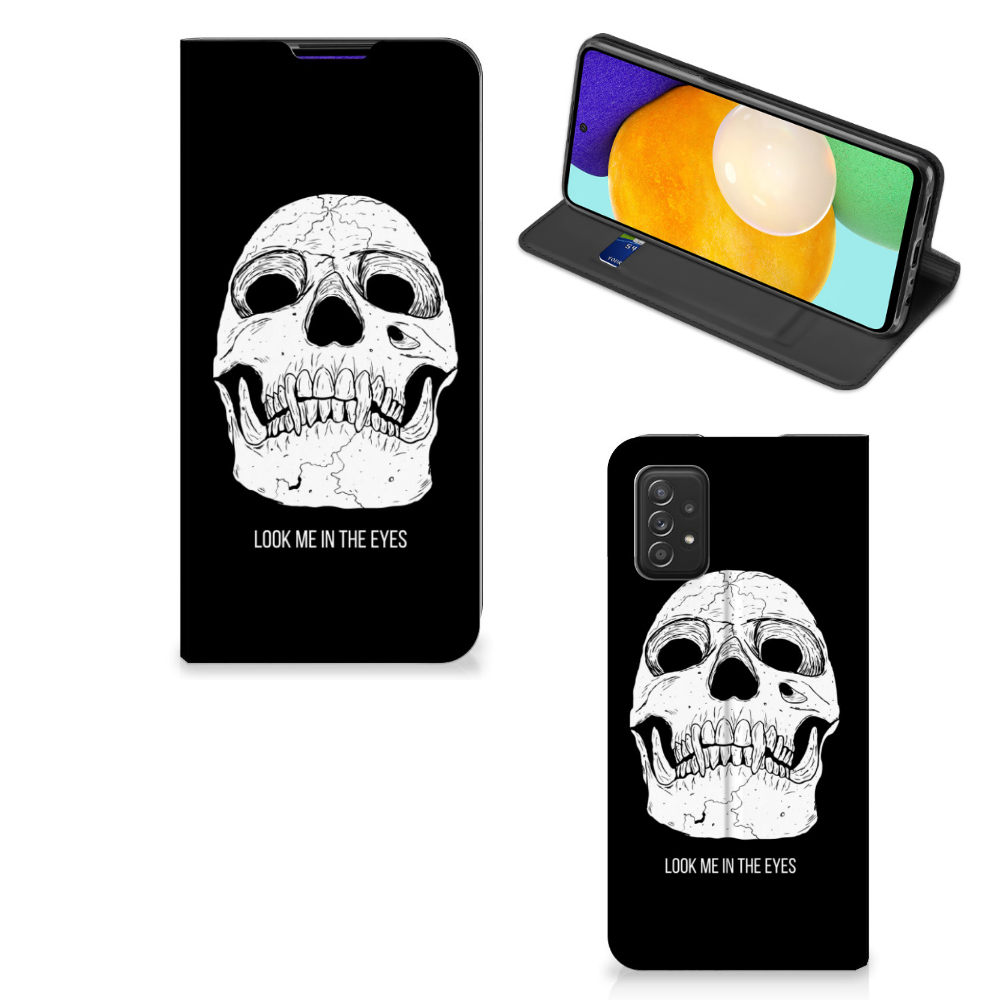 Mobiel BookCase Samsung Galaxy A03s Skull Eyes