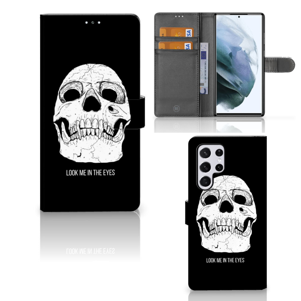 Telefoonhoesje met Naam Samsung Galaxy S22 Ultra Skull Eyes
