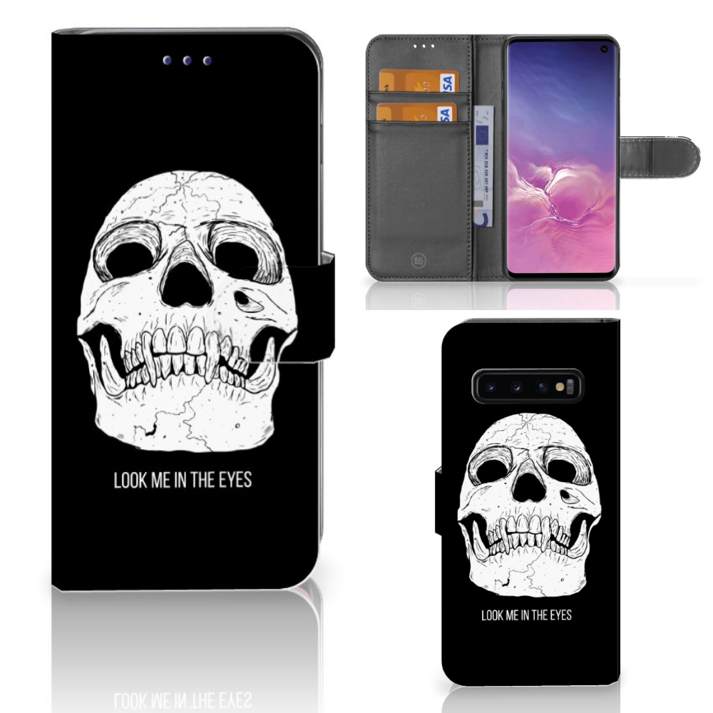 Telefoonhoesje met Naam Samsung Galaxy S10 Skull Eyes