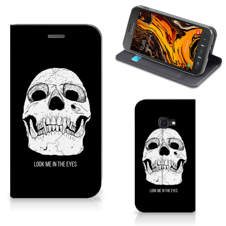 Mobiel BookCase Samsung Galaxy Xcover 4s Skull Eyes