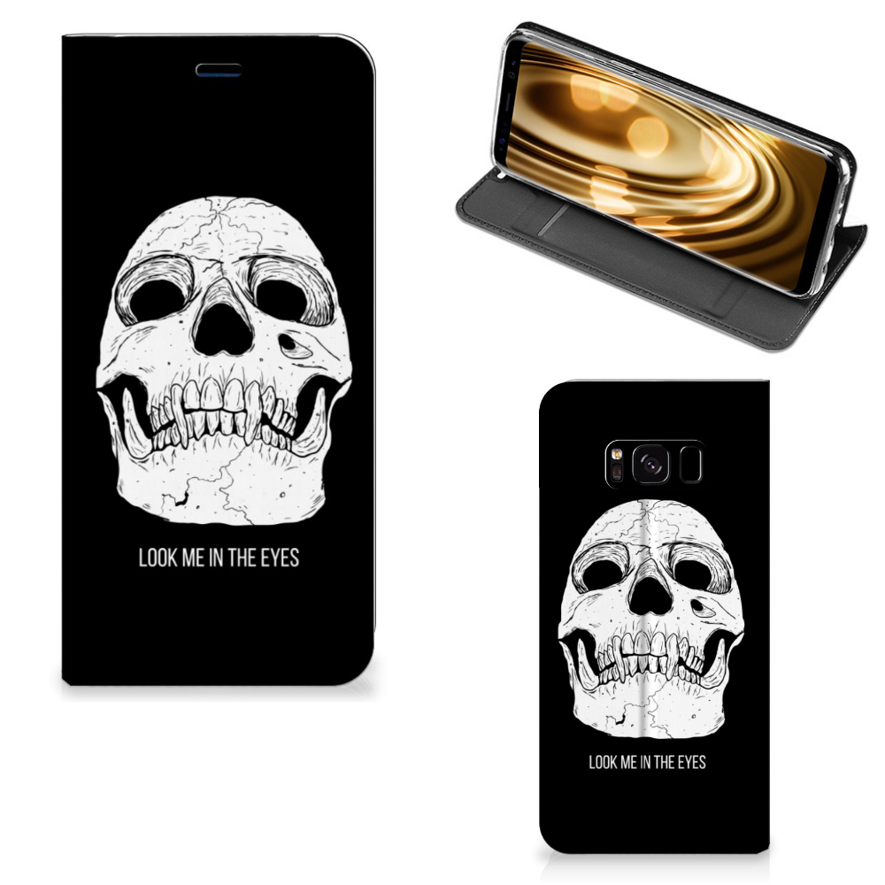 Mobiel BookCase Samsung Galaxy S8 Skull Eyes