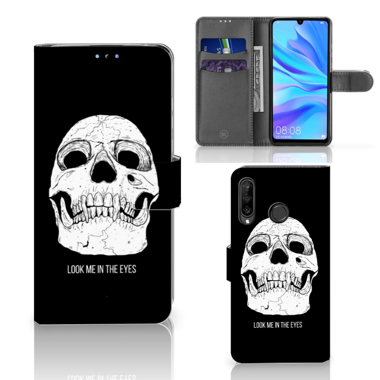 Telefoonhoesje met Naam Huawei P30 Lite (2020) Skull Eyes