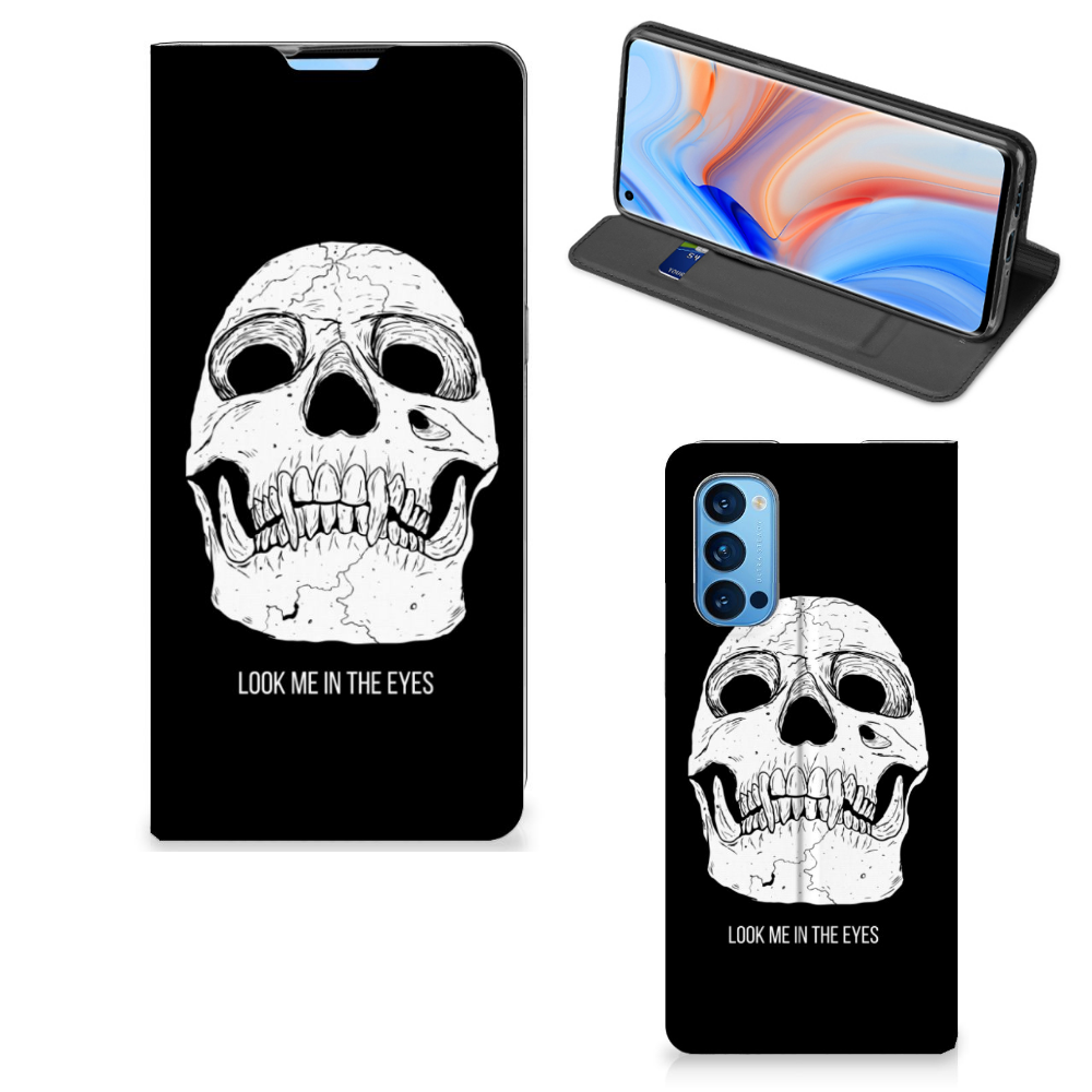 Mobiel BookCase OPPO Reno4 Pro 5G Skull Eyes
