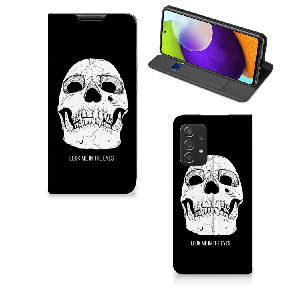 Mobiel BookCase Samsung Galaxy A52 Skull Eyes