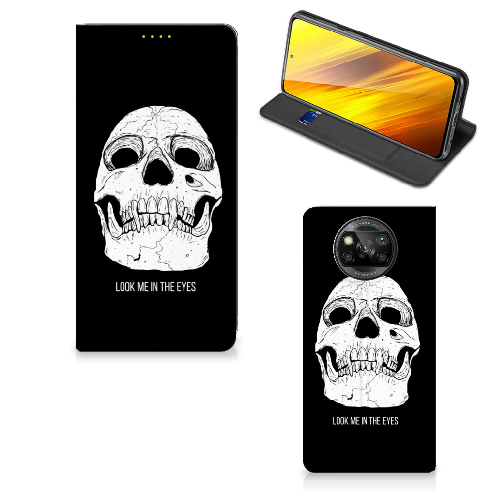 Mobiel BookCase Xiaomi Poco X3 Pro | Poco X3 Skull Eyes