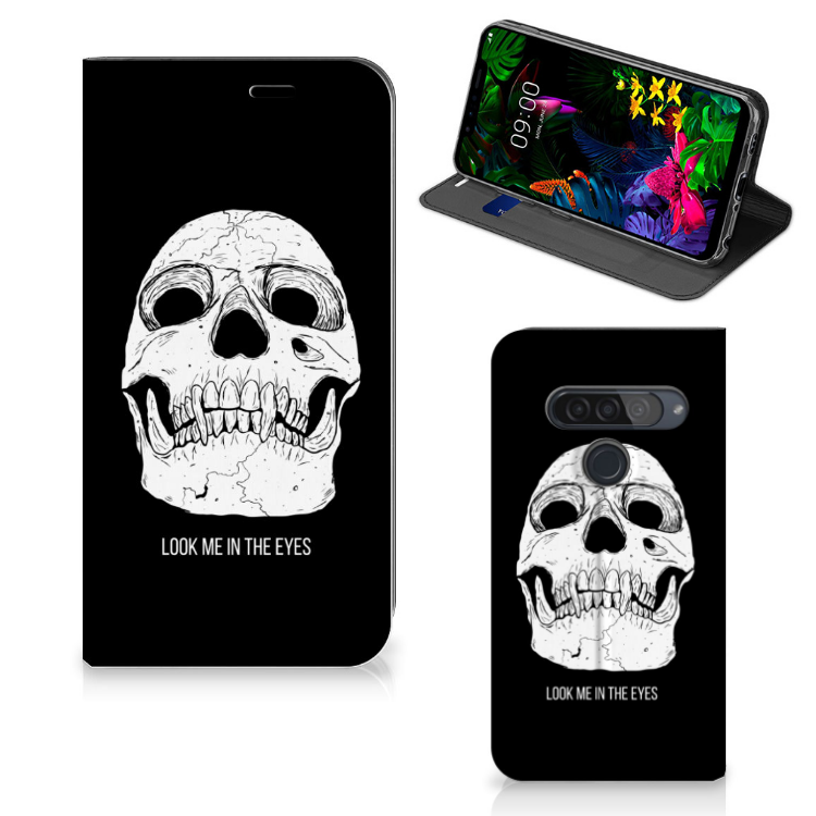 Mobiel BookCase LG G8s Thinq Skull Eyes
