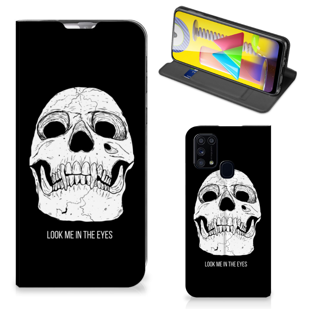 Mobiel BookCase Samsung Galaxy M31 Skull Eyes