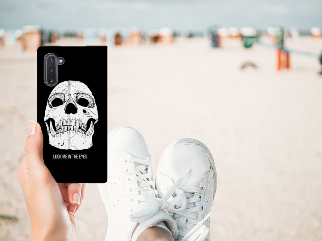 Mobiel BookCase Samsung Galaxy Note 10 Skull Eyes