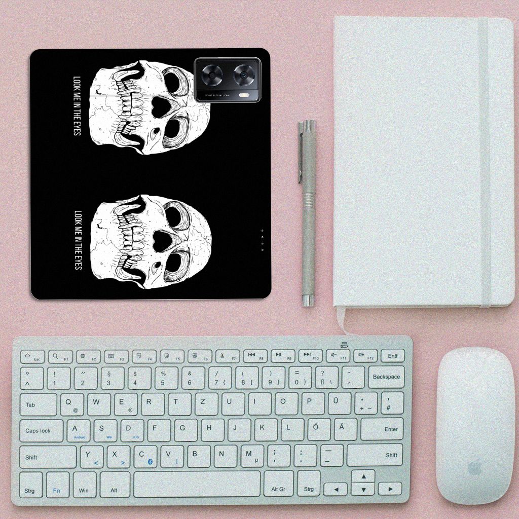 Mobiel BookCase OPPO A57 | A57s | A77 4G Skull Eyes
