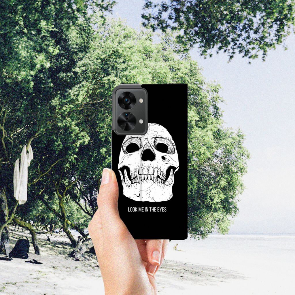 Mobiel BookCase OnePlus Nord 2T Skull Eyes