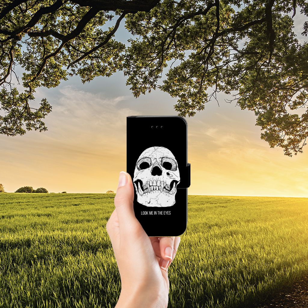 Telefoonhoesje met Naam iPhone 7 | 8 | SE (2020) | SE (2022) Skull Eyes