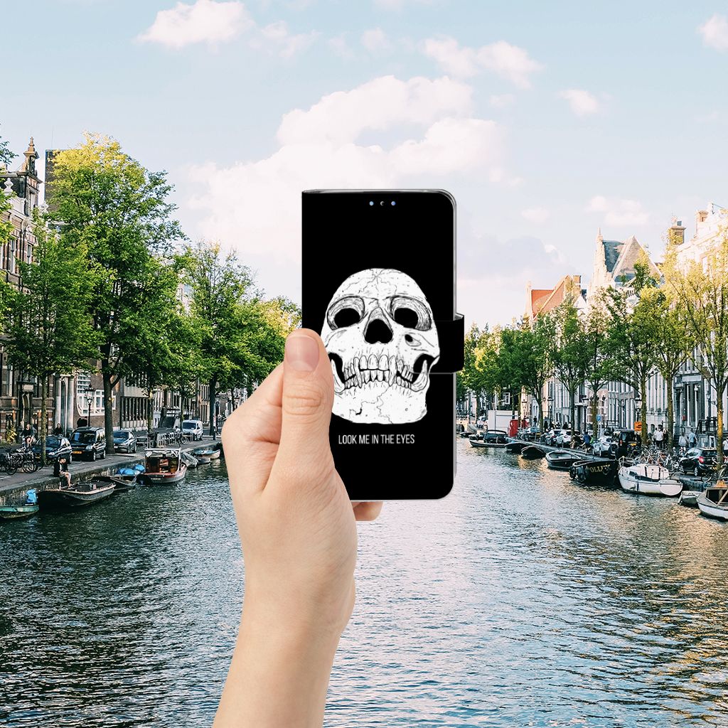 Telefoonhoesje met Naam Huawei P30 Lite (2020) Skull Eyes