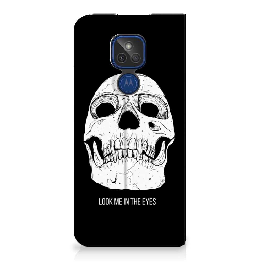 Mobiel BookCase Motorola Moto G9 Play Skull Eyes