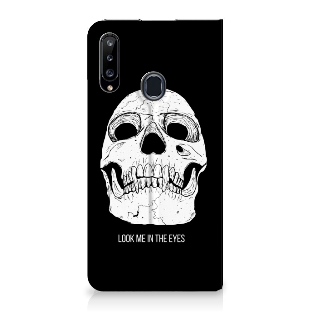 Mobiel BookCase Samsung Galaxy A20s Skull Eyes