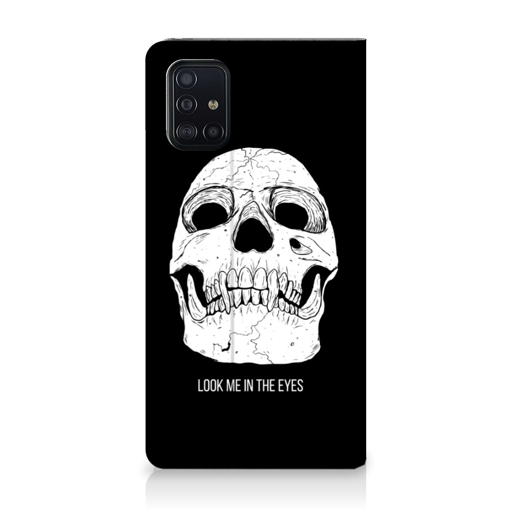 Mobiel BookCase Samsung Galaxy A51 Skull Eyes