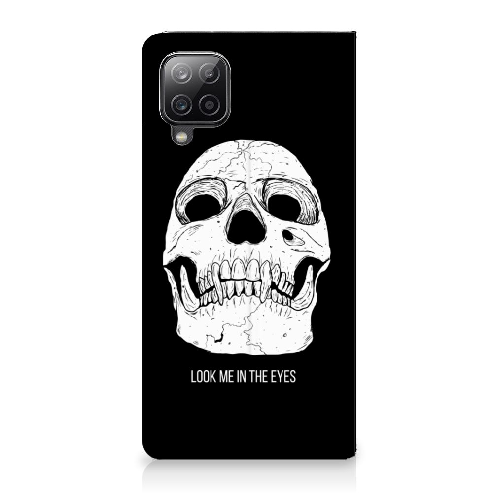 Mobiel BookCase Samsung Galaxy A12 Skull Eyes