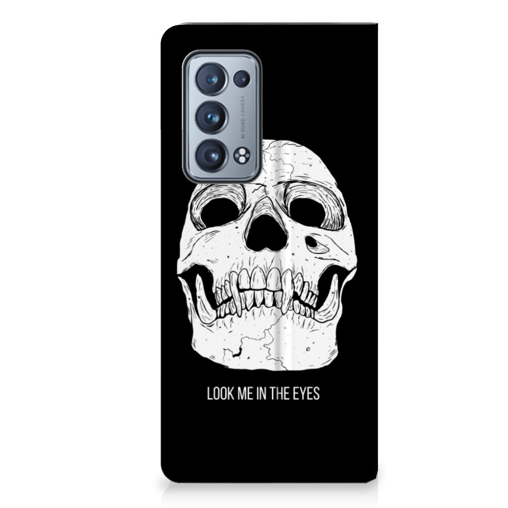 Mobiel BookCase OPPO Reno 6 Pro Plus 5G Skull Eyes