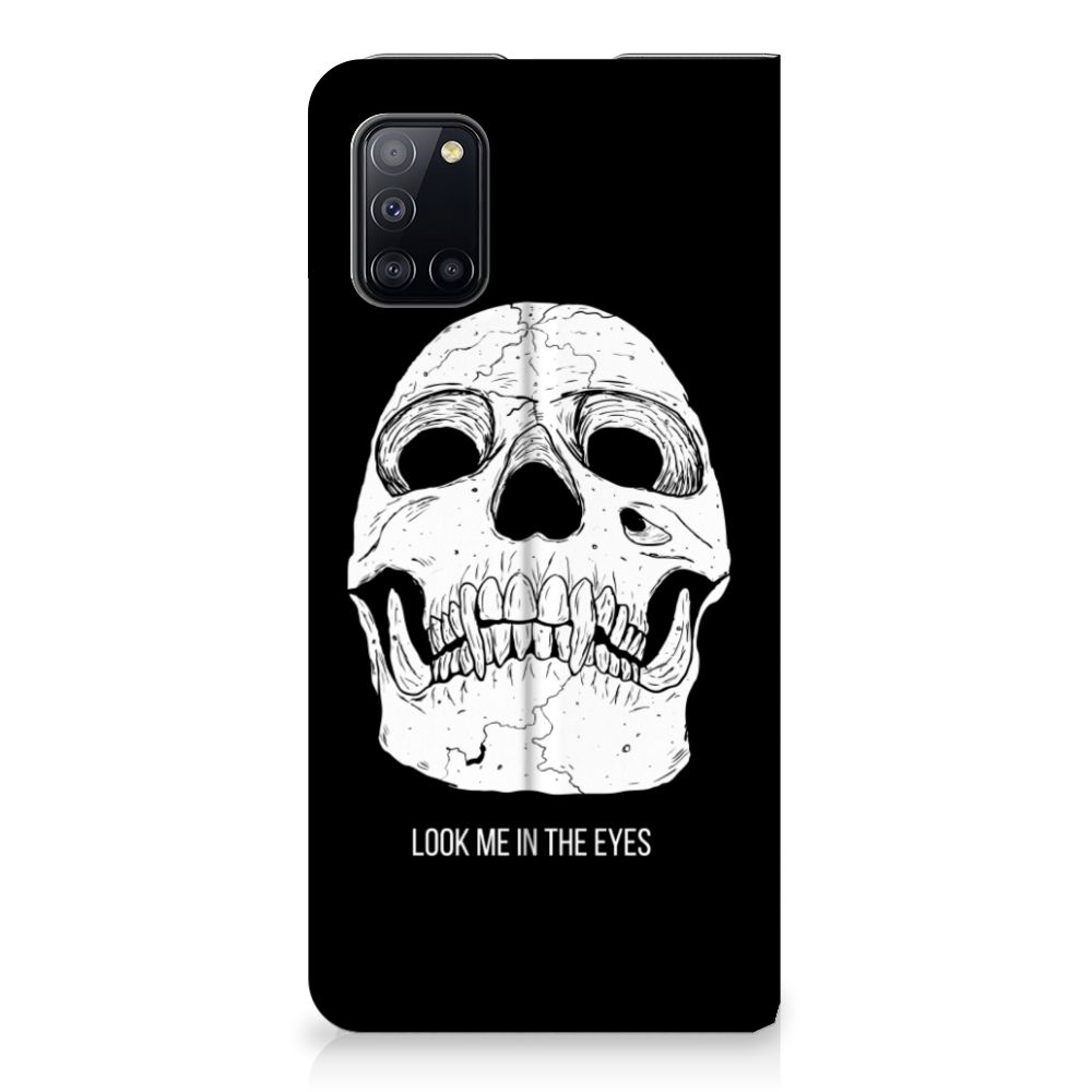 Mobiel BookCase Samsung Galaxy A31 Skull Eyes