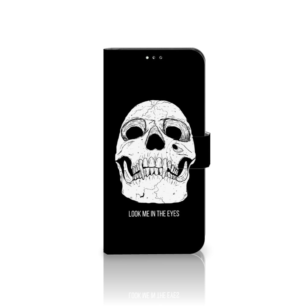 Telefoonhoesje met Naam Samsung Galaxy A12 Skull Eyes