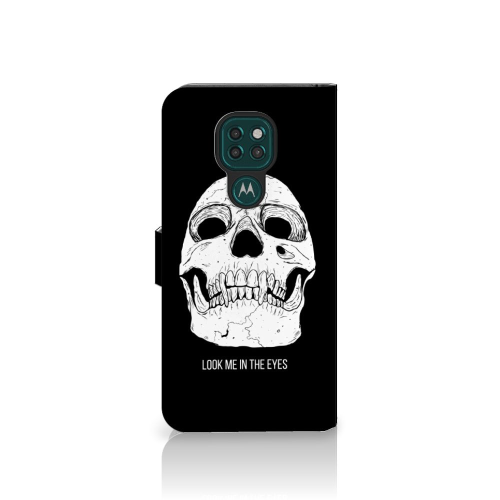 Telefoonhoesje met Naam Motorola Moto G9 Play | E7 Plus Skull Eyes