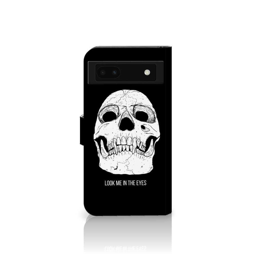 Telefoonhoesje met Naam Google Pixel 6A Skull Eyes