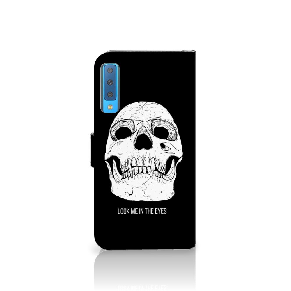 Telefoonhoesje met Naam Samsung Galaxy A7 (2018) Skull Eyes