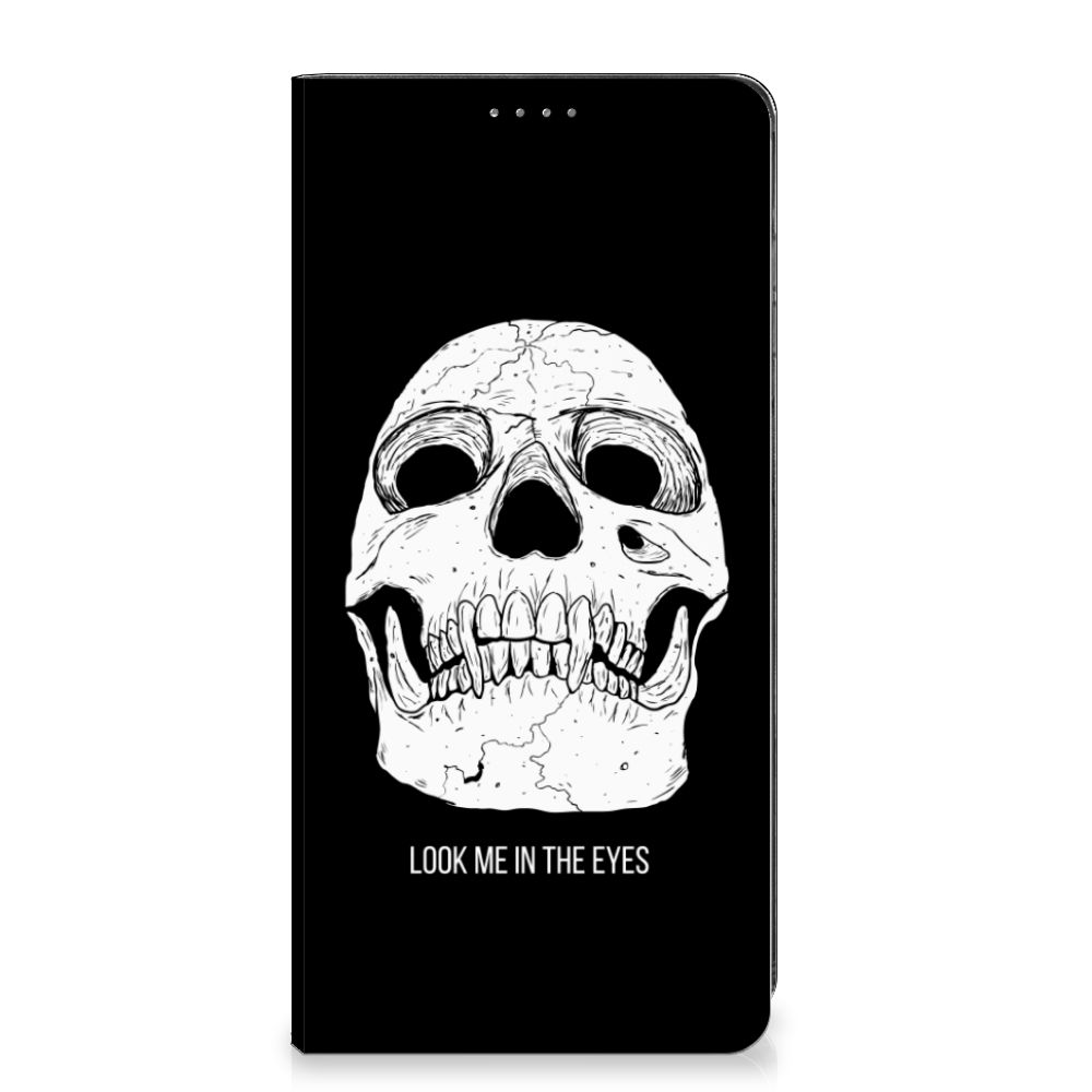 Mobiel BookCase Samsung Galaxy A12 Skull Eyes