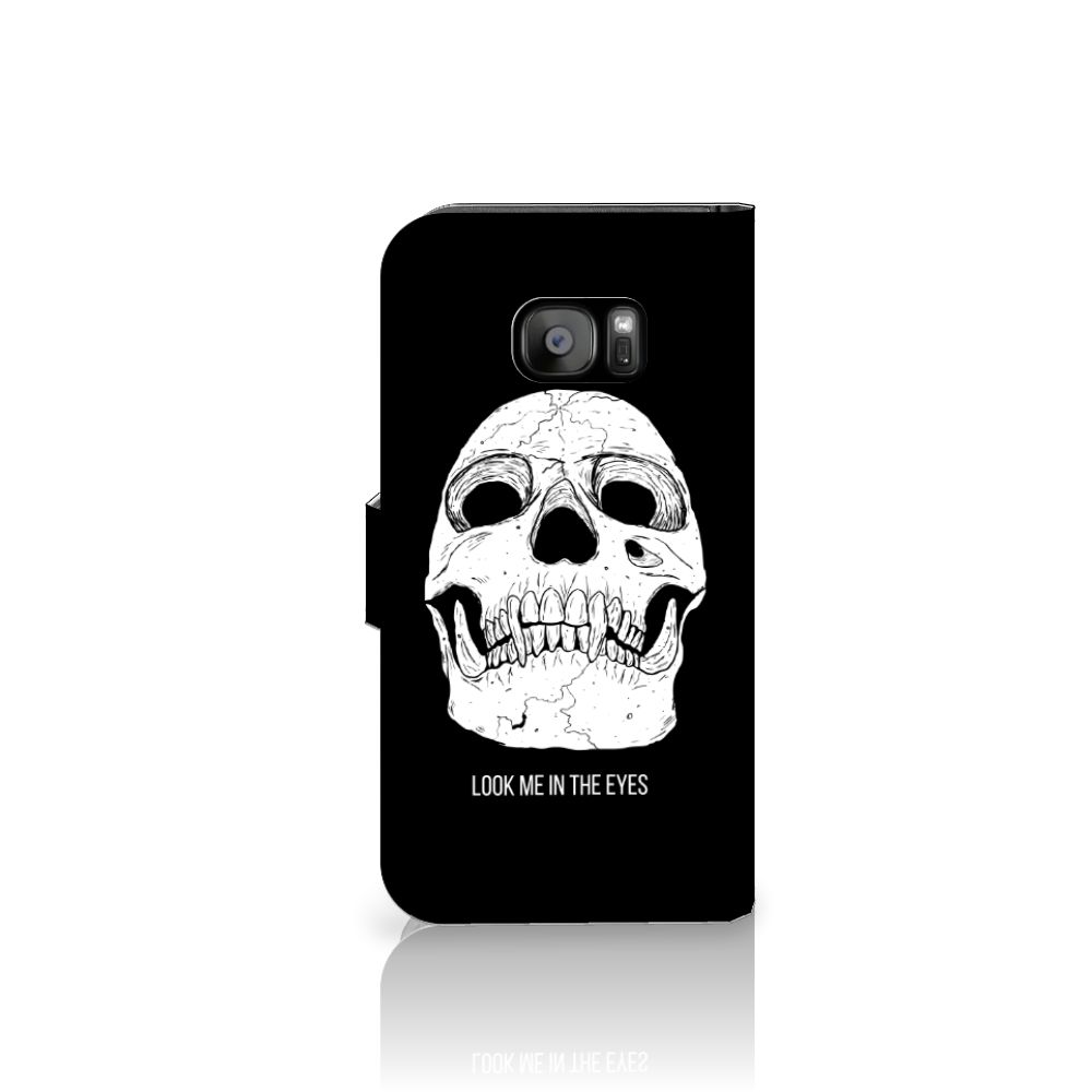 Telefoonhoesje met Naam Samsung Galaxy S7 Edge Skull Eyes