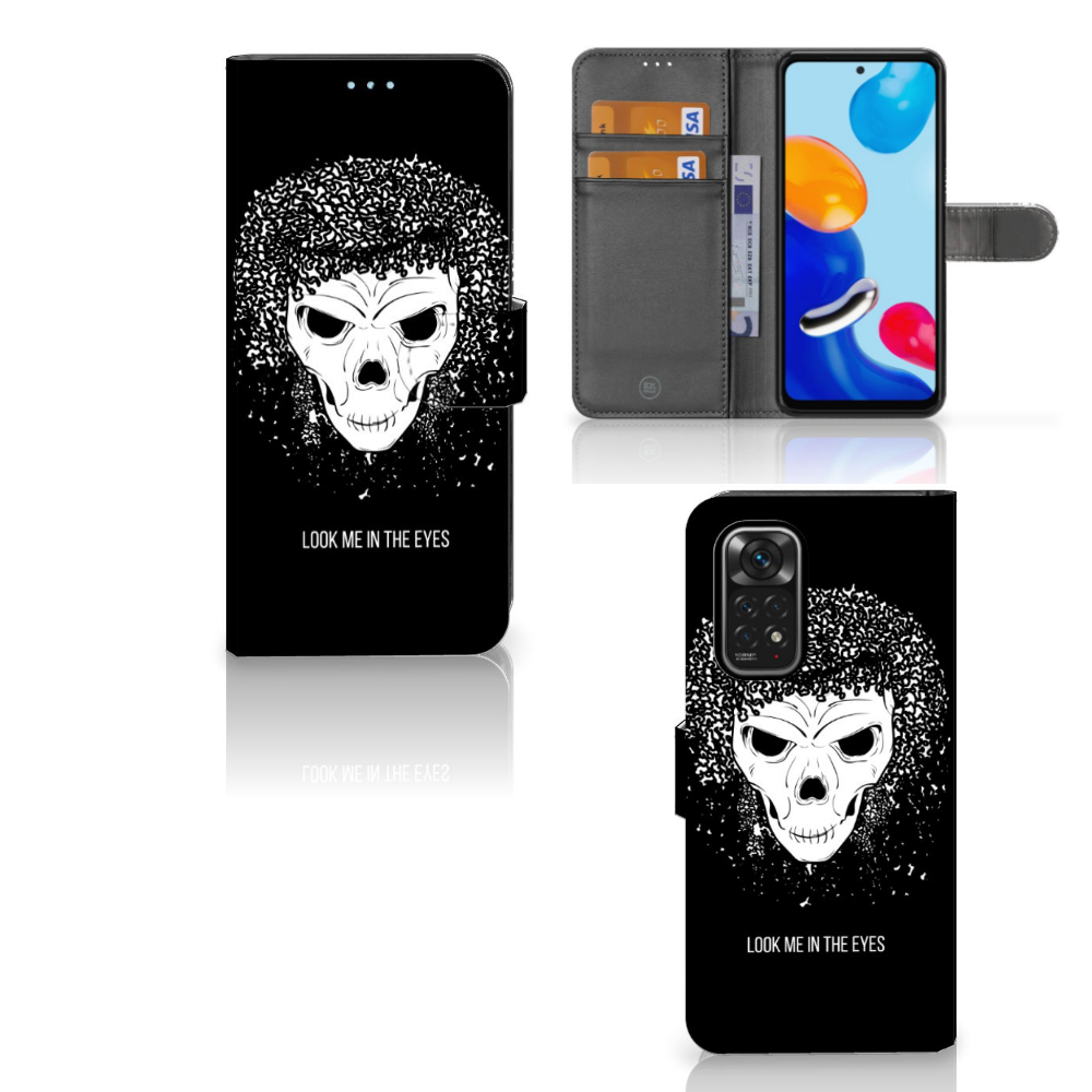 Telefoonhoesje met Naam Xiaomi Redmi Note 11/11S Skull Hair
