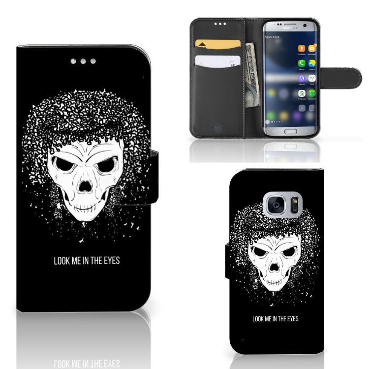 Telefoonhoesje met Naam Samsung Galaxy S7 Skull Hair