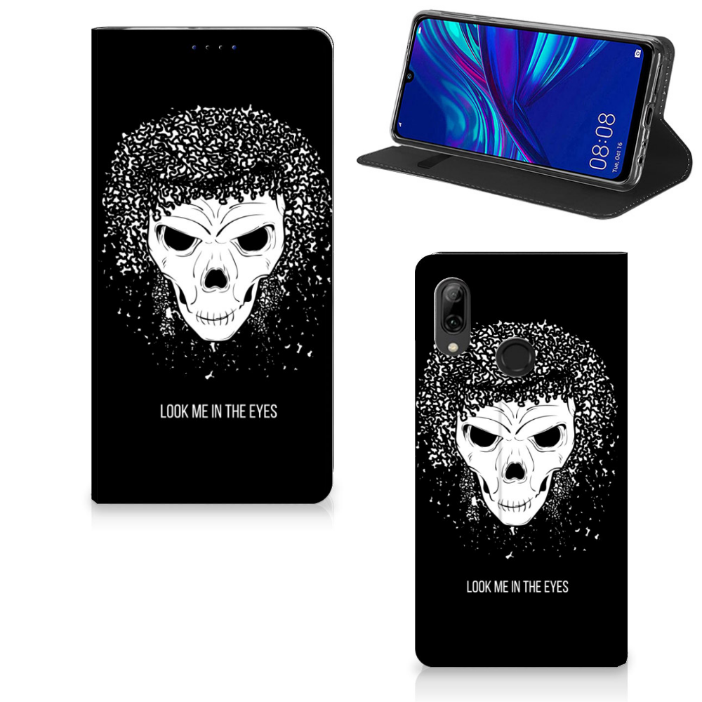 Mobiel BookCase Huawei P Smart (2019) Skull Hair
