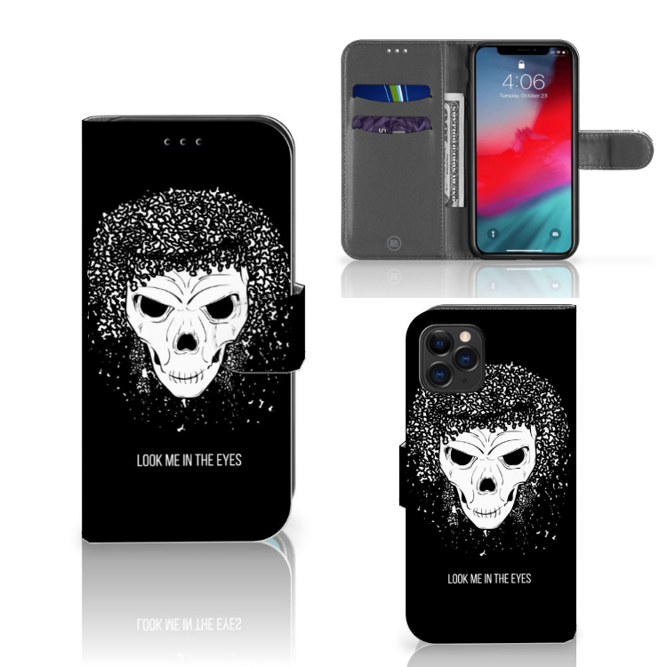 Telefoonhoesje met Naam Apple iPhone 11 Pro Skull Hair