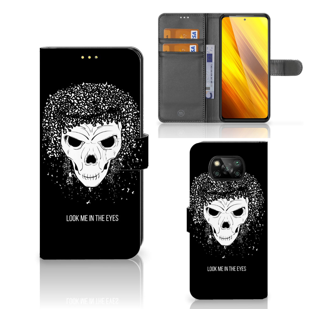 Telefoonhoesje met Naam Xiaomi Poco X3 | Poco X3 Pro Skull Hair