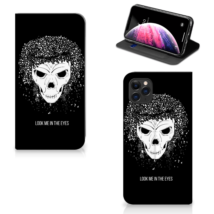 Mobiel BookCase Apple iPhone 11 Pro Max Skull Hair