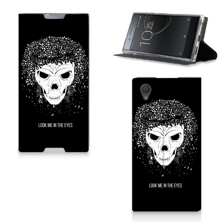 Mobiel BookCase Sony Xperia L1 Skull Hair