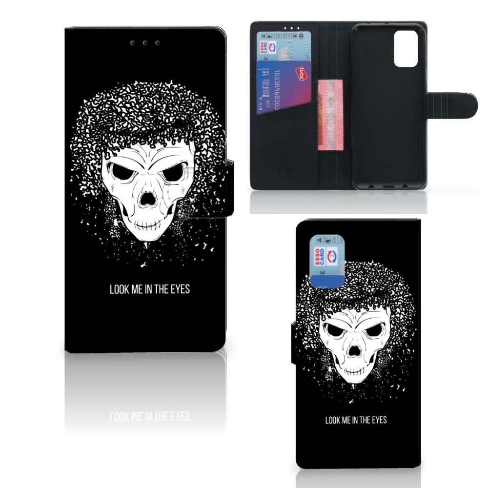 Telefoonhoesje met Naam Samsung Galaxy A02s | M02s Skull Hair