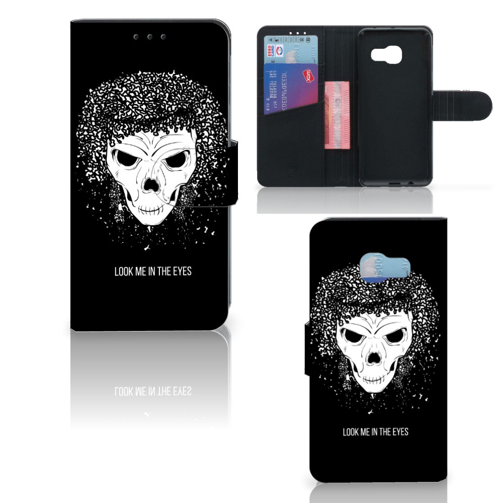 Telefoonhoesje met Naam Samsung Galaxy A3 2017 Skull Hair