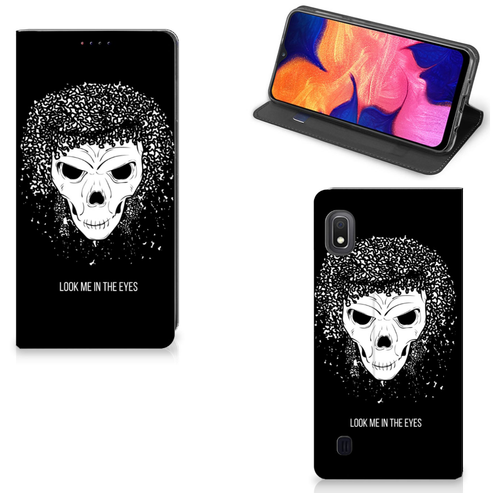 Mobiel BookCase Samsung Galaxy A10 Skull Hair