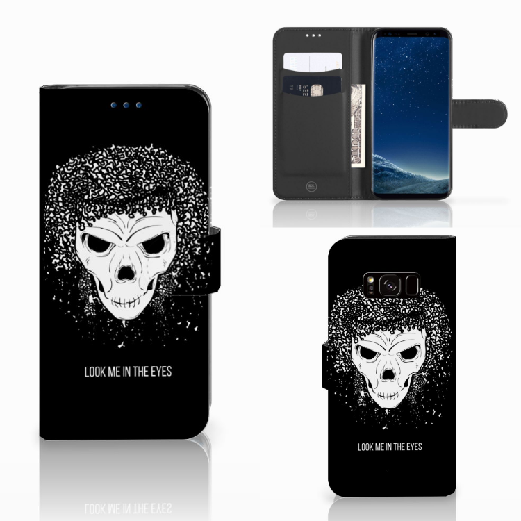 Telefoonhoesje met Naam Samsung Galaxy S8 Skull Hair