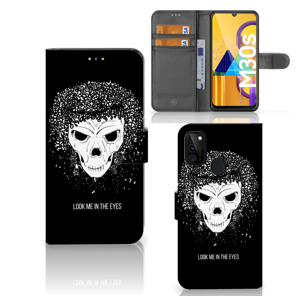 Telefoonhoesje met Naam Samsung Galaxy M21 | M30s Skull Hair