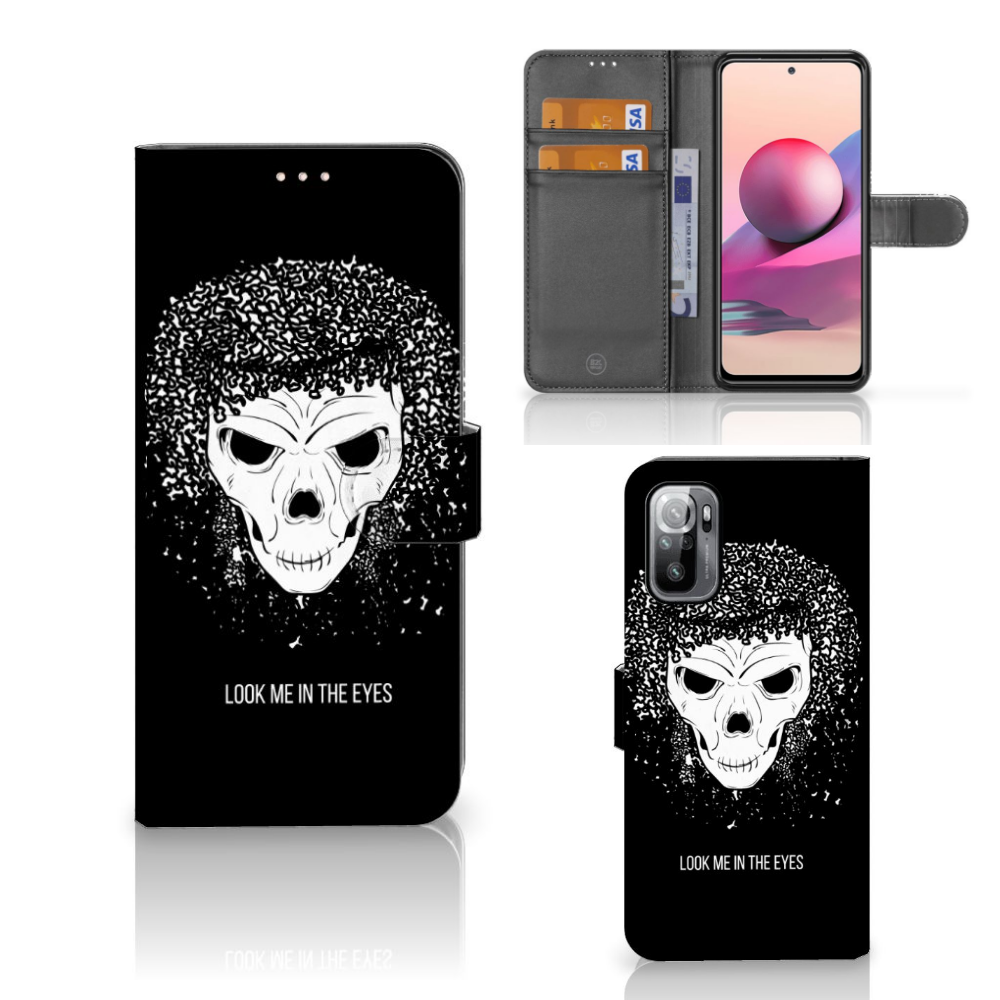 Telefoonhoesje met Naam Xiaomi Redmi Note 10/10T 5G | Poco M3 Pro Skull Hair