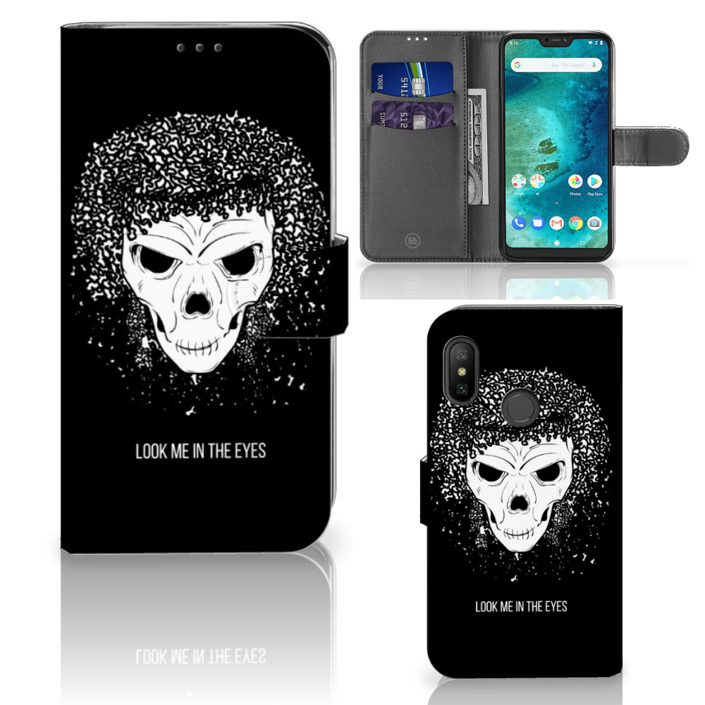 Telefoonhoesje met Naam Xiaomi Mi A2 Lite Skull Hair