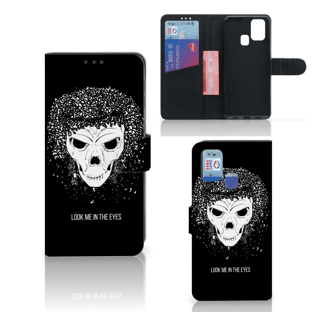 Telefoonhoesje met Naam Samsung Galaxy M31 Skull Hair