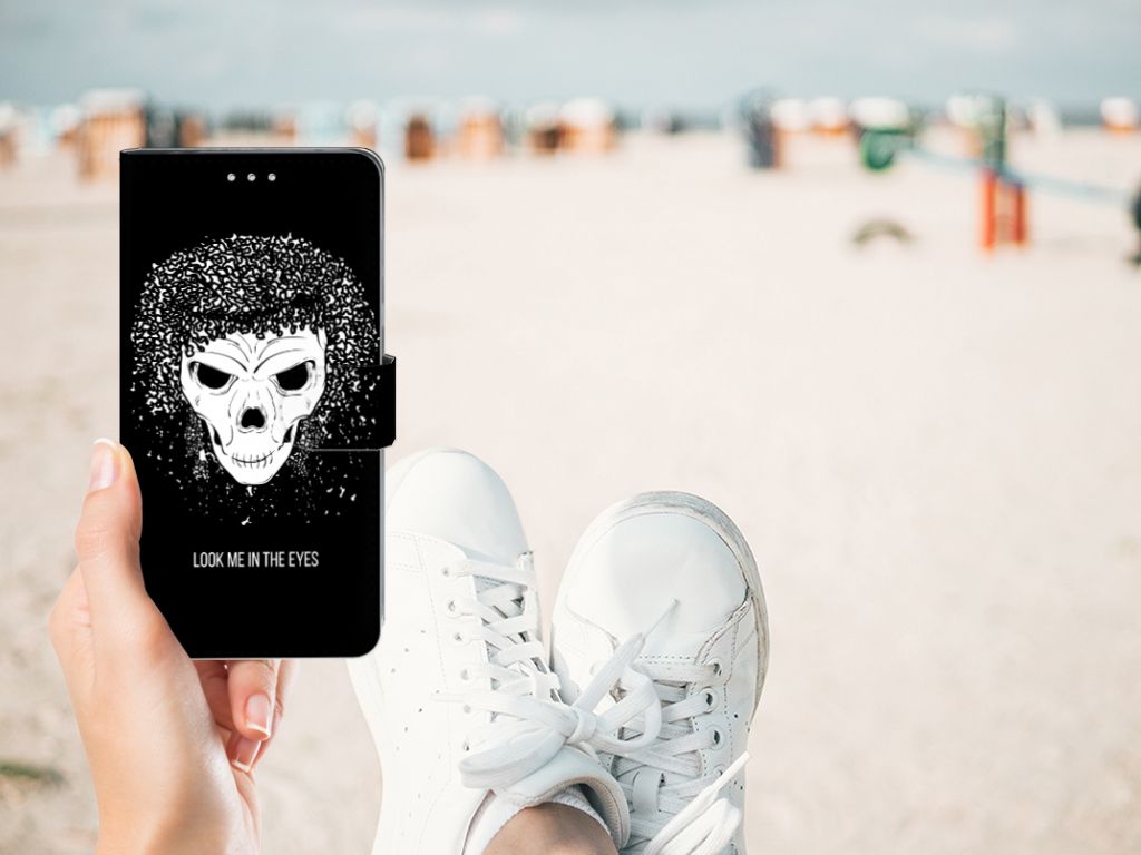 Telefoonhoesje met Naam Huawei Y7 (2019) Skull Hair